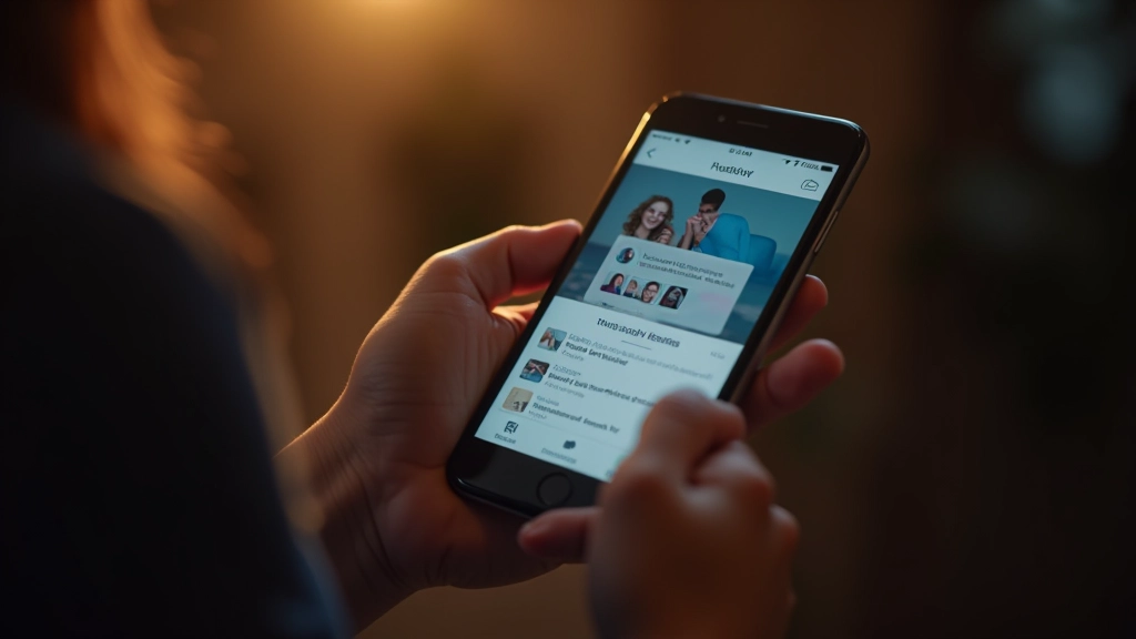 Sociālo mediju programmas uz viedtālruņa ekrāna, personalizēti satura ieteikumi redzami